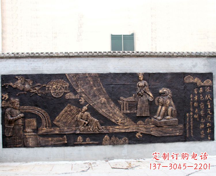 泰安牡丹色玻璃钢园林墙壁装饰壁画
