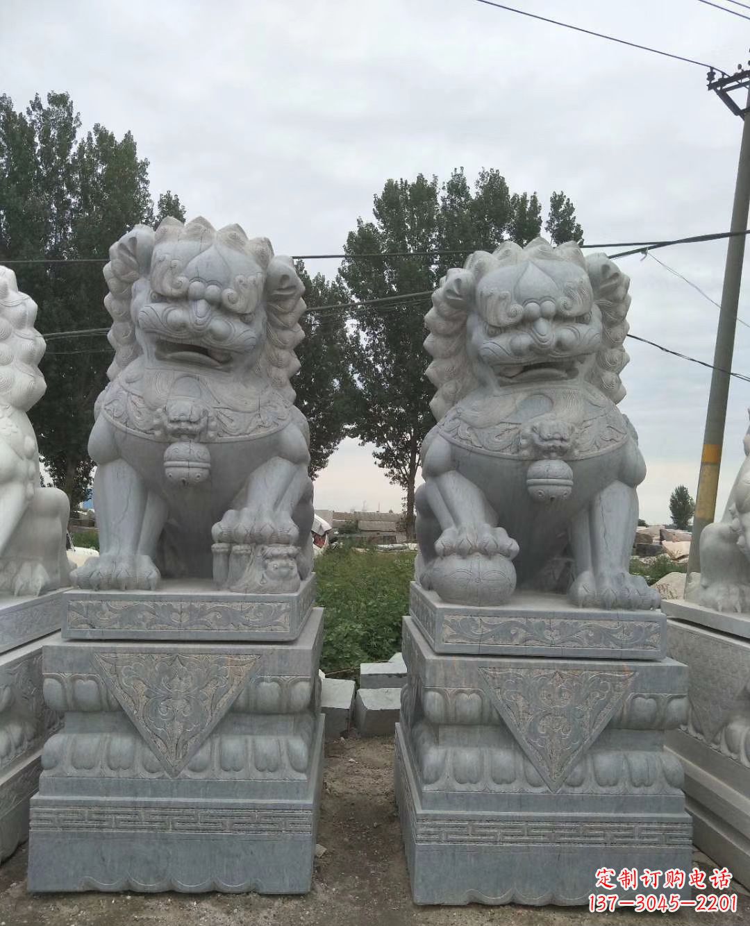 泰安青石狮子象征力量的传统精灵