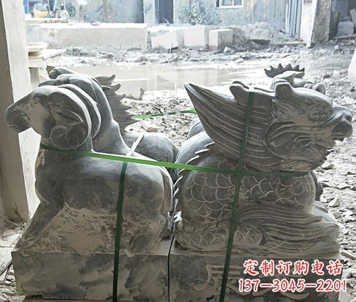泰安12生肖公园动物石雕