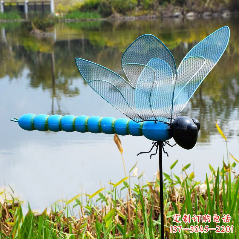 泰安B款蜻蜓蓝色仿真雕塑