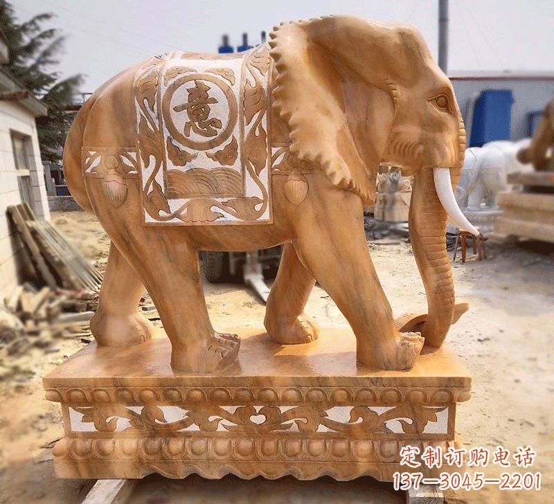 泰安精美大象雕刻