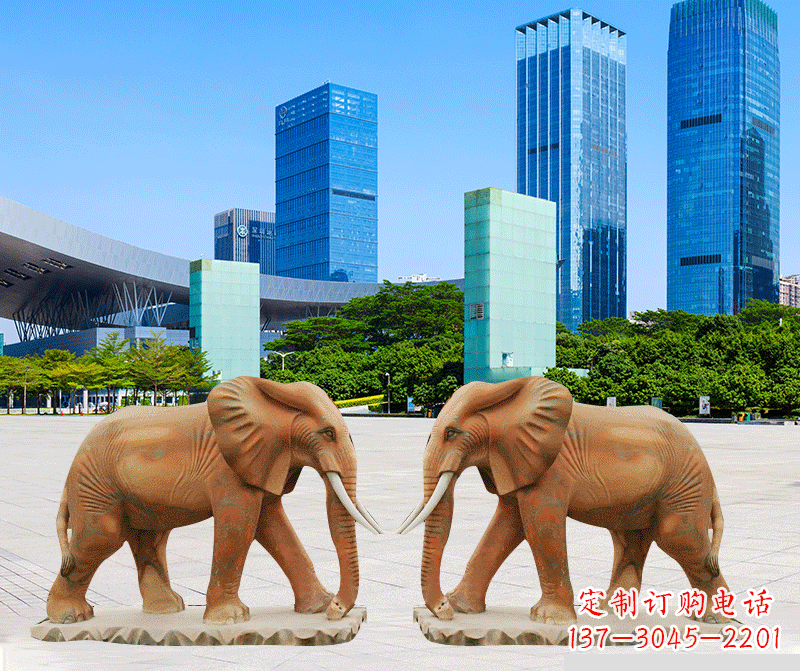 泰安雕刻石雕大象的
