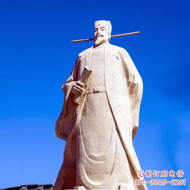 泰安景区园林欧阳修大型砂岩雕像-中国历史文化名人著名文学大家