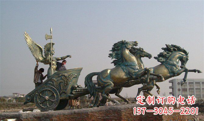 泰安阿波罗战车广场景观铜雕 (2)
