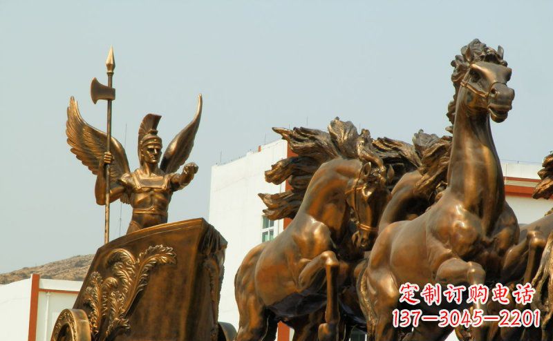 泰安阿波罗战车广场景观铜雕