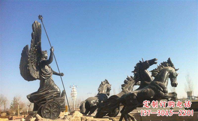 泰安阿波罗战车小区景观铜雕 (2)