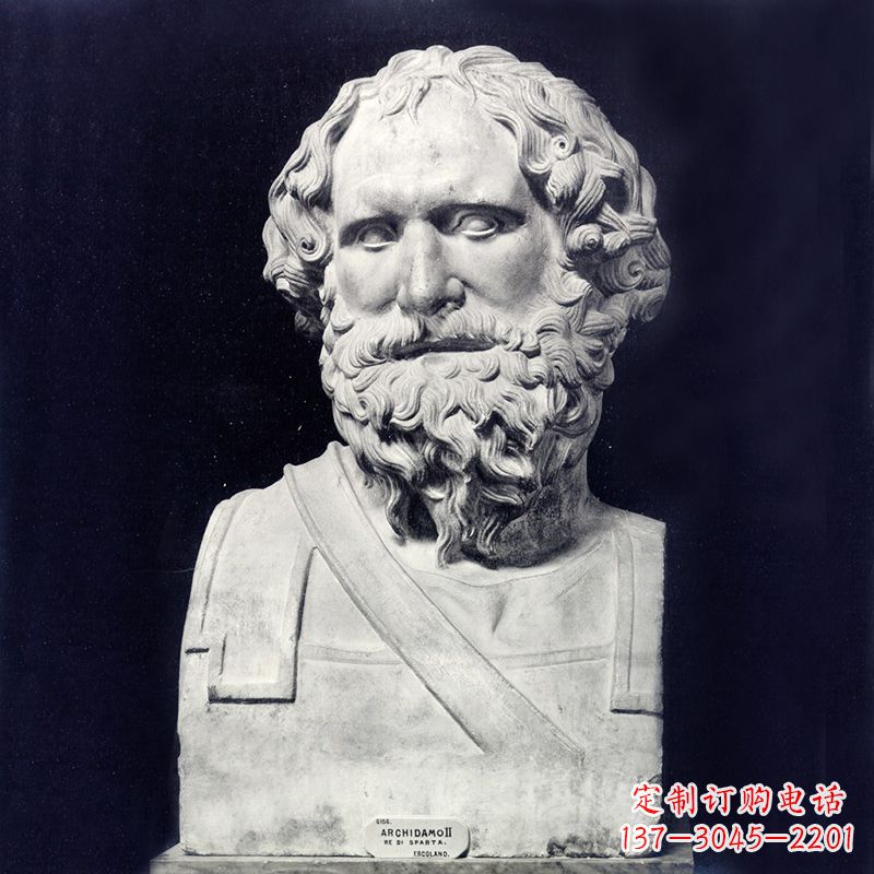 泰安阿基米德石雕头像-学校校园世界著名人物雕塑