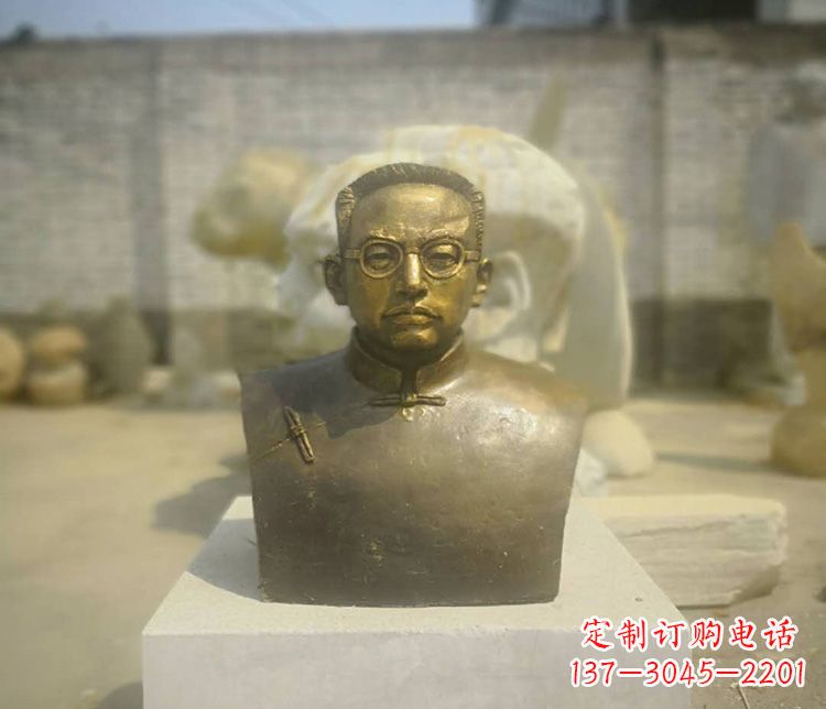 泰安新“陶行知精神爱国者陶行知胸像铜雕”