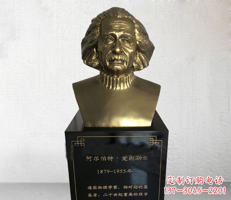 泰安爱因斯坦胸像铜雕让伟大思想永恒流传