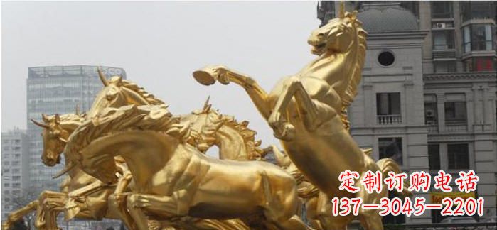泰安腾驰而去,竞技飞扬——“飞马腾跃”铜雕马群