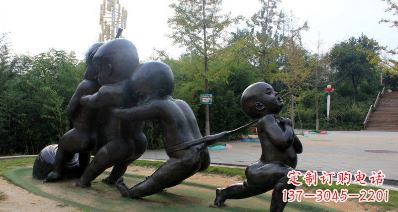泰安萝卜街头铜雕的精美景观