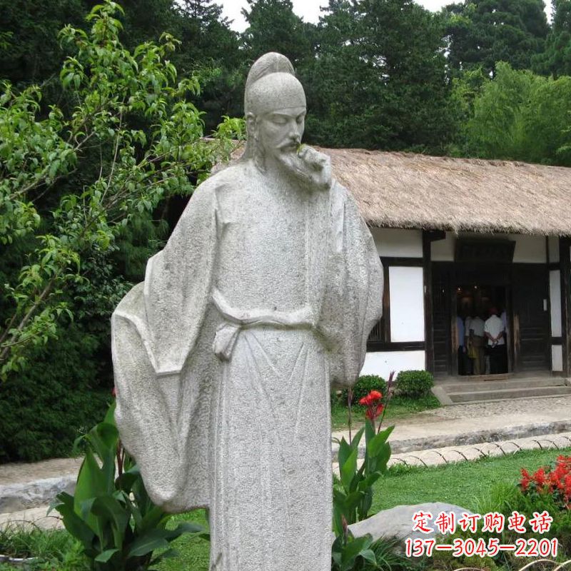 泰安白居易石雕塑像传承中国古代文化精髓