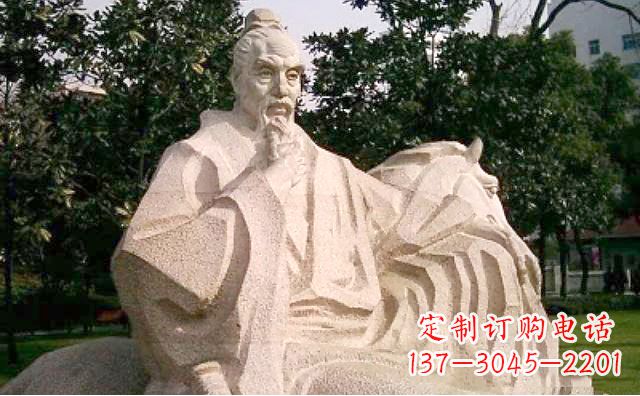 泰安中国文学名人雕塑——班固石雕像