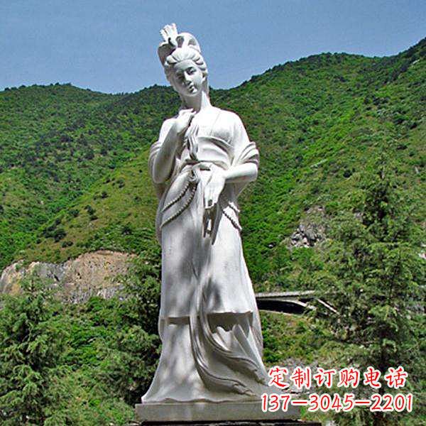 泰安褒姒汉白玉美女雕像
