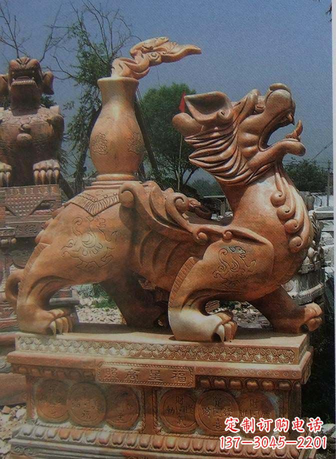 泰安古典麒麟大理石雕塑