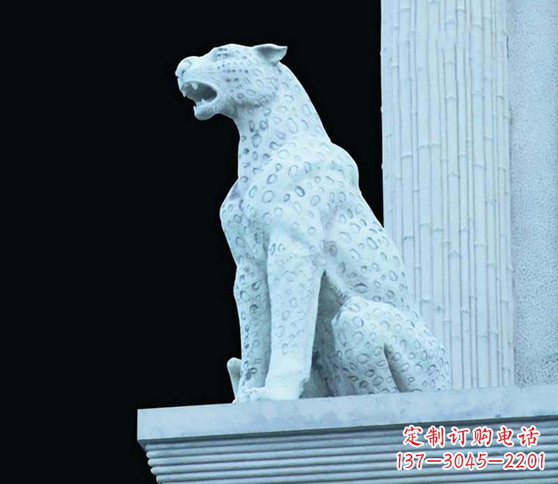 泰安豹子大理石雕塑