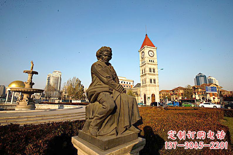 泰安贝多芬头像雕塑-城市文化名人雕像