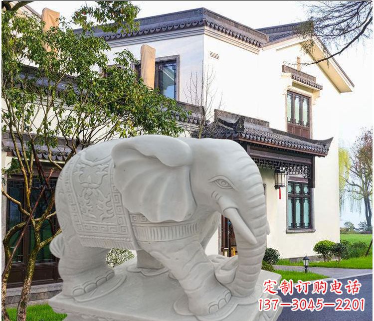 泰安大象汉白玉雕塑