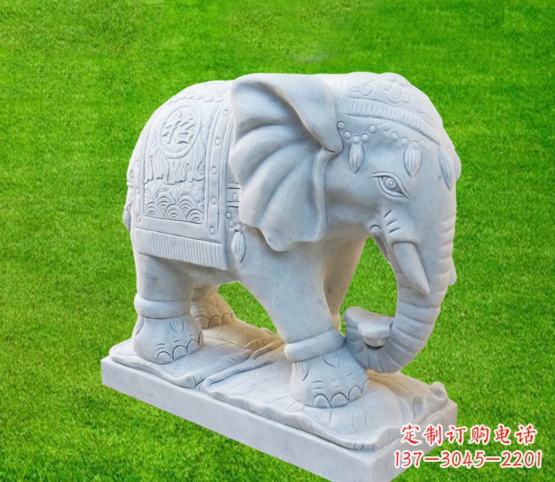 泰安雕刻精美大象石雕