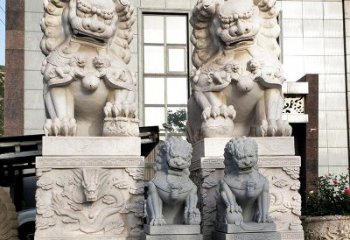泰安石狮子雕塑——守护家园的看门神