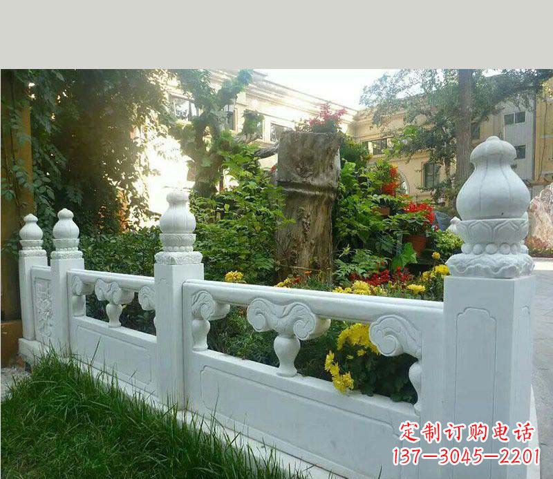 泰安别墅汉白玉栏板景观石雕
