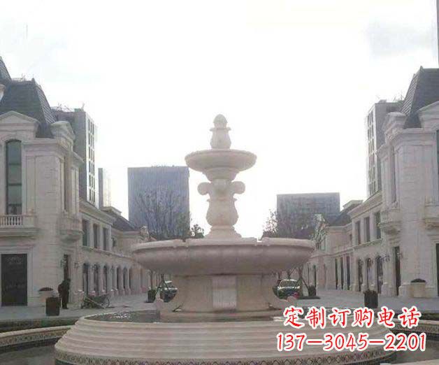 泰安别墅景观大理石喷泉石雕