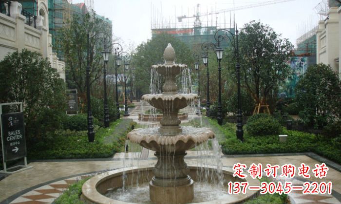泰安别墅景观大型喷泉石雕 (2)