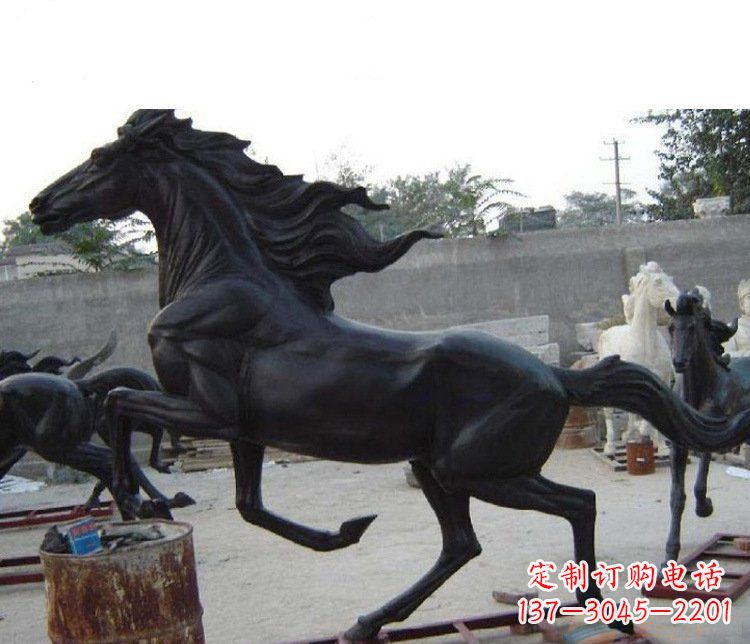 泰安别墅景观动物马铜雕塑 (3)