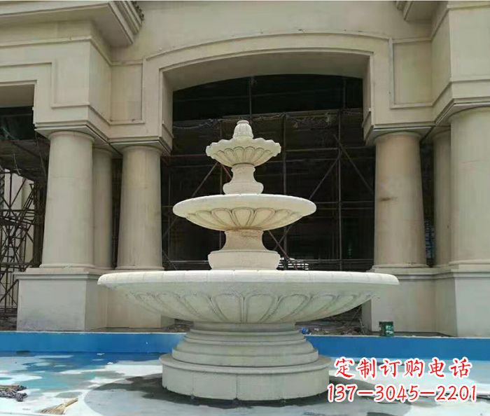 泰安别墅景观多层喷泉石雕 (3)