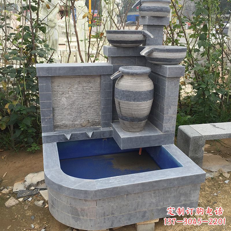 泰安精致花园喷泉令人耳目一新的室外装饰