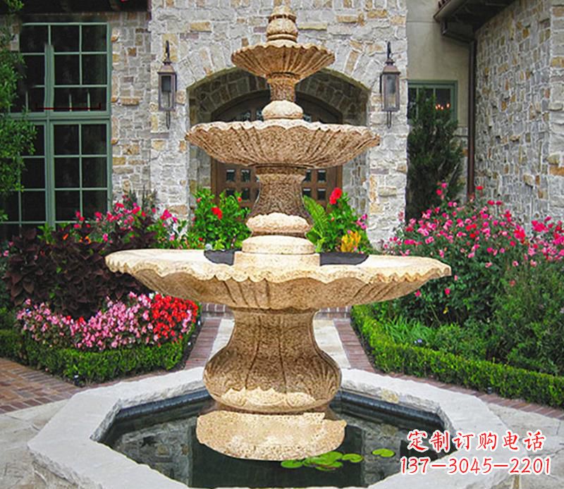 泰安别墅石雕喷泉 (2)