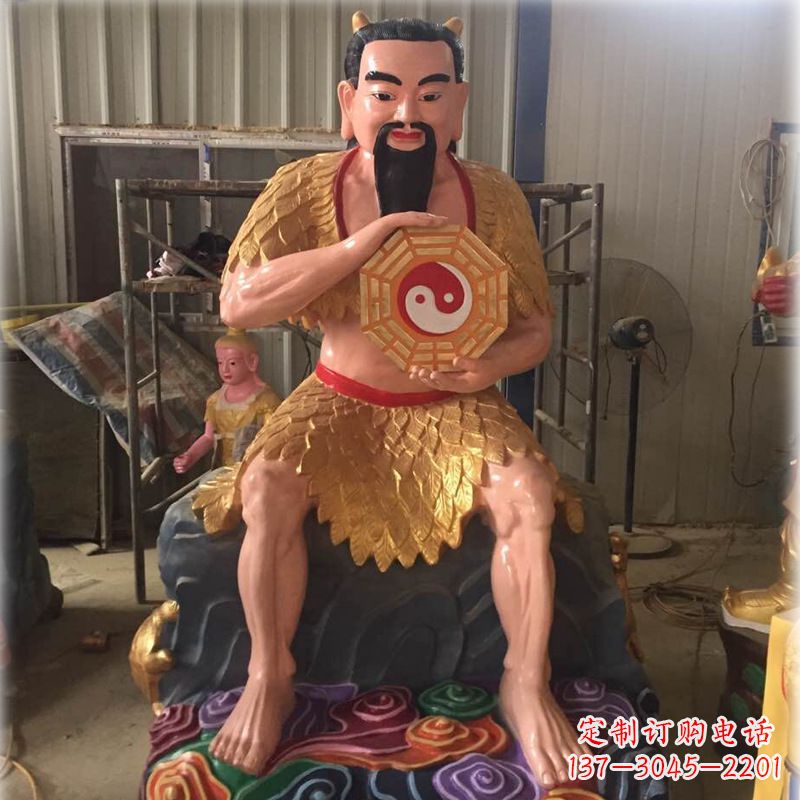 泰安伏羲玻璃钢彩绘神像