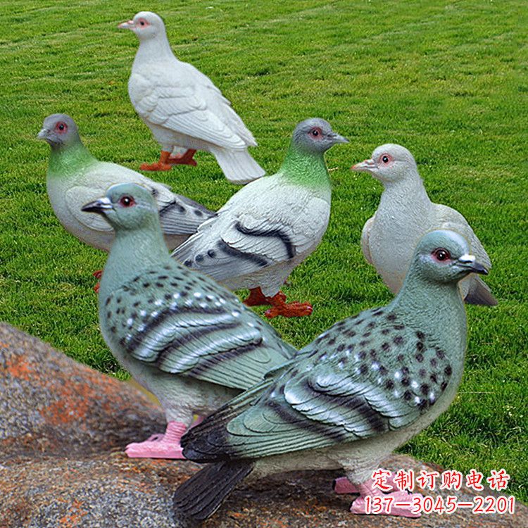 泰安玻璃钢和平鸽雕塑象征和平与自由