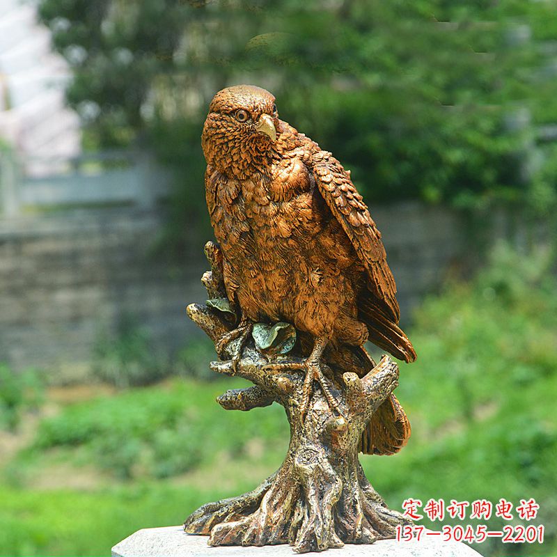 泰安玻璃钢仿铜老鹰雕塑