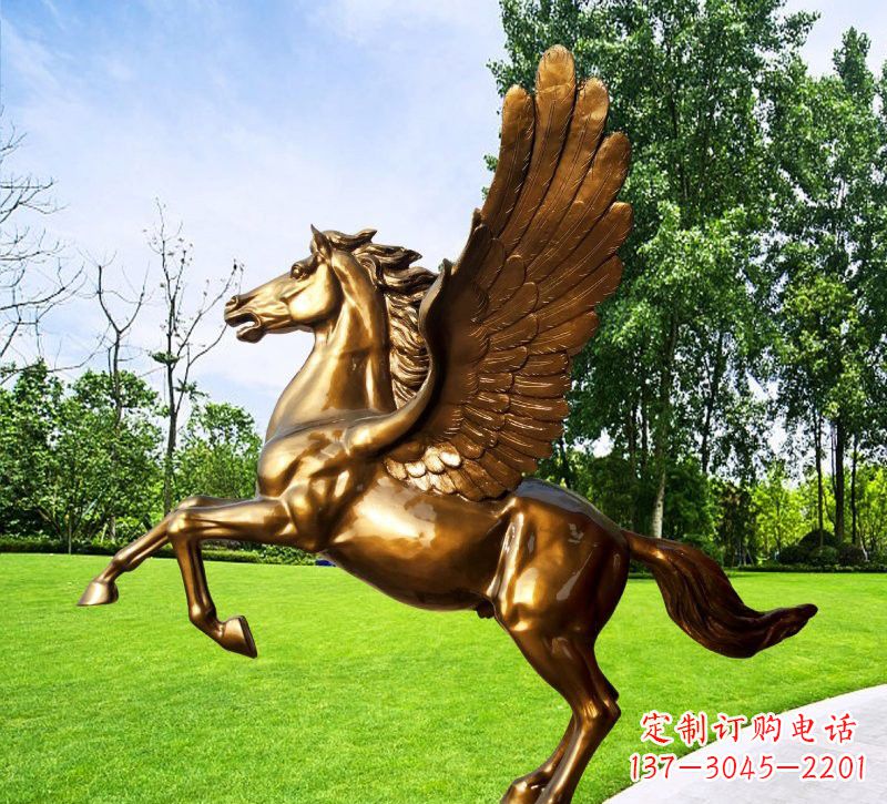 泰安玻璃钢仿铜动物马雕塑精美的艺术品