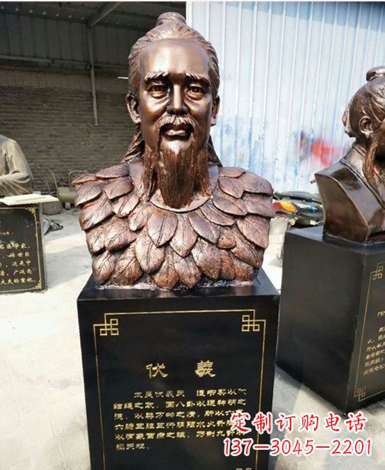 泰安玻璃钢仿铜伏羲头像