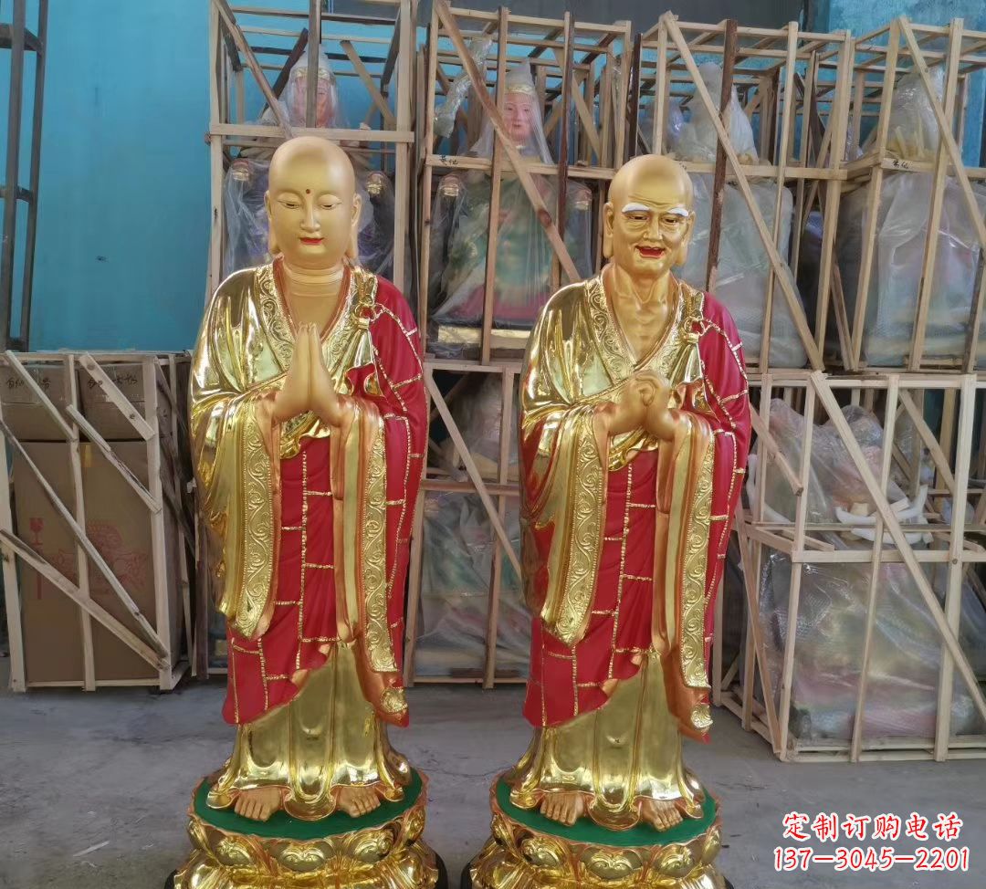 泰安玻璃钢仿铜佛像雕塑给寺庙景观增添神秘韵味