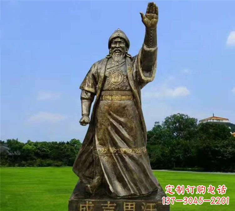 泰安玻璃钢成吉思汗雕塑