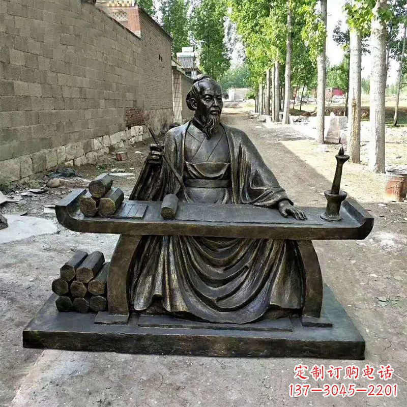 泰安玻璃钢仿铜雕刻的历史名人——张衡