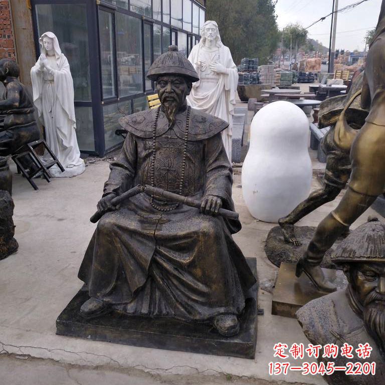 泰安玻璃钢林则徐雕塑