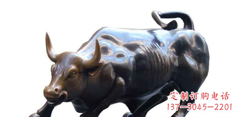 泰安玻璃钢仿铜牛公园动物雕塑雕刻艺术的精美绝伦