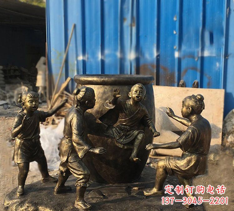 泰安司马光雕塑以玻璃钢仿铜创作
