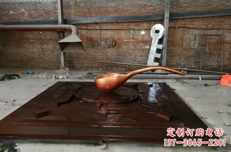 泰安玻璃钢仿铜司南雕塑精美装点城市的灵魂