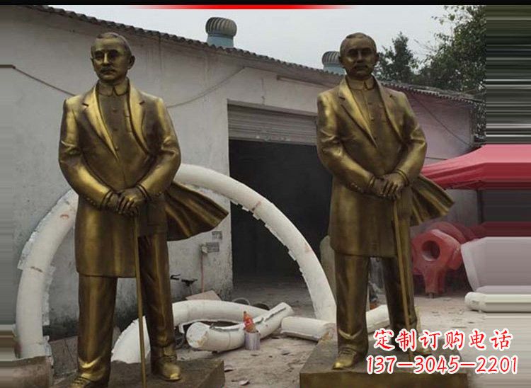 泰安玻璃钢仿铜孙中山雕塑