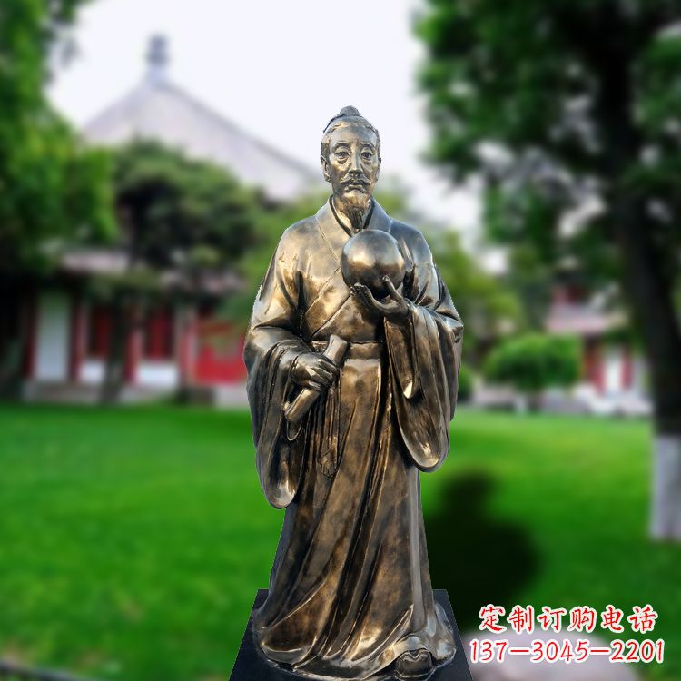 泰安玻璃钢仿铜雕塑——纪念东汉时期著名天文学家张衡
