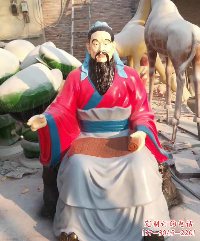 泰安玻璃钢雕刻的孔子