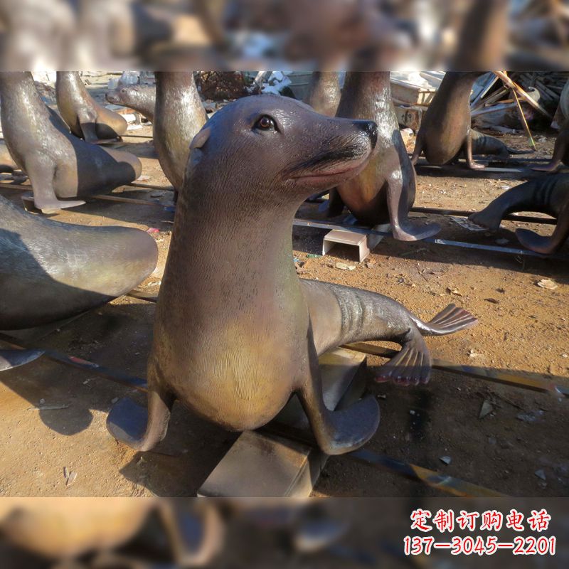 泰安玻璃钢海豹雕塑——精美的艺术品