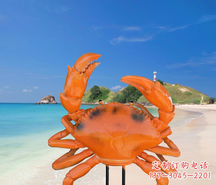 泰安玻璃钢螃蟹雕塑