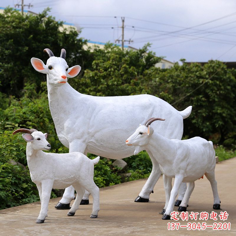 泰安精美玻璃钢山羊雕塑
