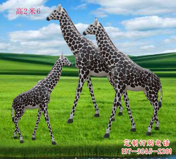 泰安玻璃钢材质长颈鹿雕塑